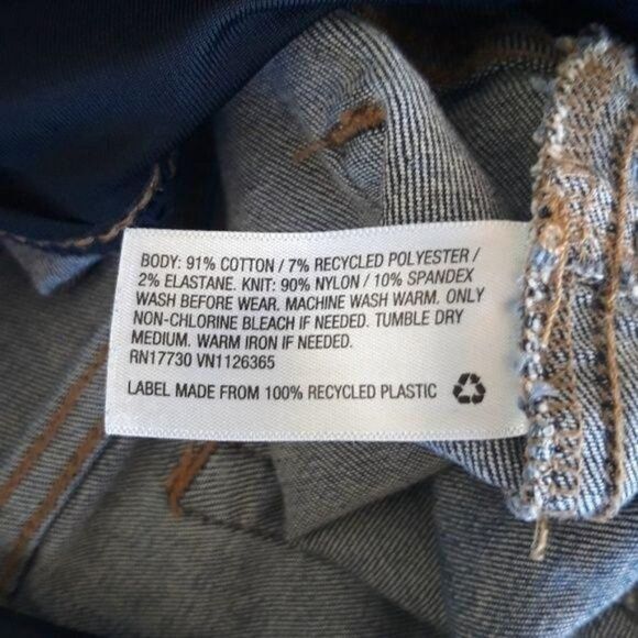 Isabel Maternity Jeans 2 Cotton Straight Leg Elastic Comfort Panel Medium Wash - Picture 6 of 6